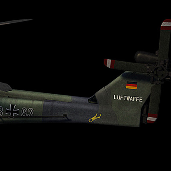 european helicopter nh90 3d model - NH90 helicopter (GER) by earth art