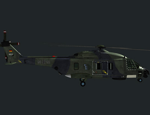 european helicopter nh90 3d model - NH90 helicopter (GER) by earth art