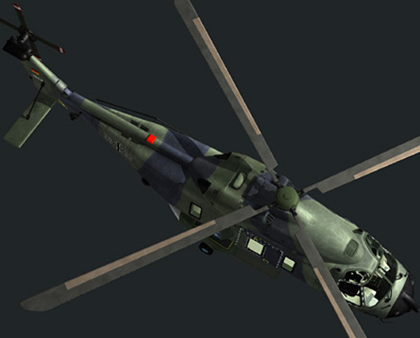 european helicopter nh90 3d model - NH90 helicopter (GER) by earth art