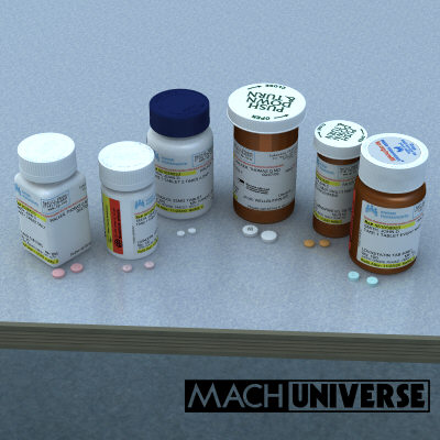 Medicine Bottles 3D Models
