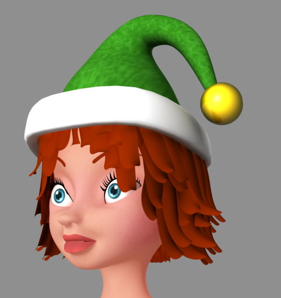 Cartoon Noel Girl 3D Models