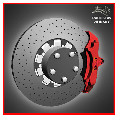 brembo brake 3d 3ds - Brembo brake system (highpoly) by radoxist
