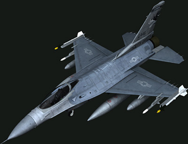 f-16 fighting falcon jet fighter 3d model - F16C Fighting Falcon by earth art