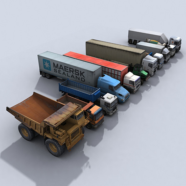 3d model realtime trucks vol 1 - Trucks Collection Vol.1 by papillon