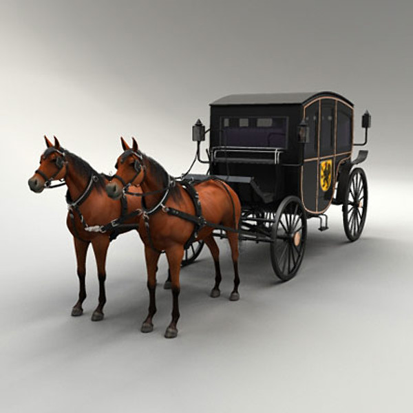 Carriage and Horses 3D Models Carriage and Horses 3D Models