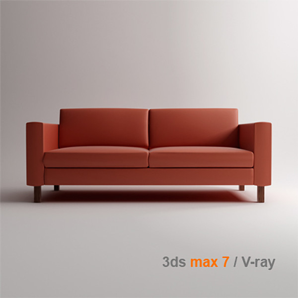 karlstad loveseat 3d model - KARLSTAD Loveseat by lajhar