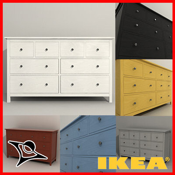3d drawer commode cabinet model - Ikea Hemnes komode 02 by MilosJakubec