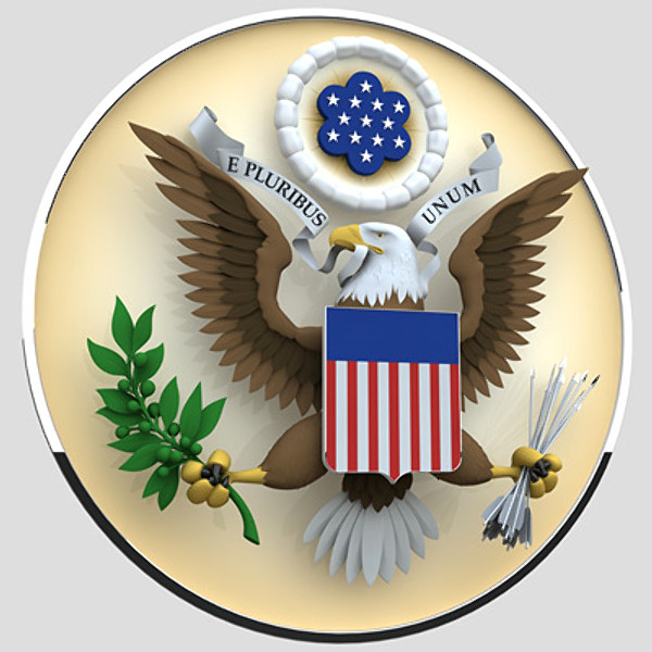 coat arms united states 3d obj - State Seal of United States by Igor Yakovlev