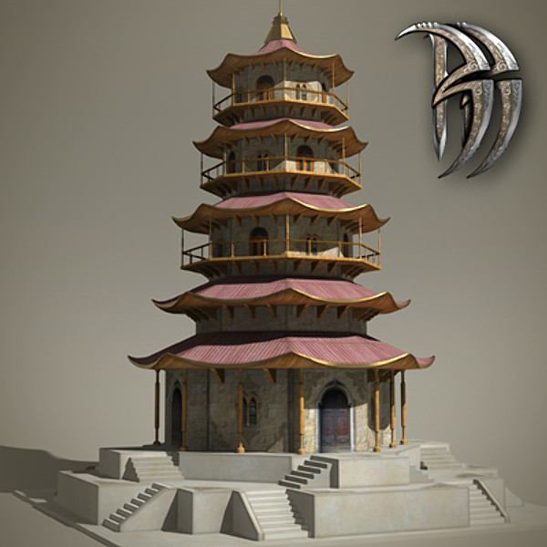 Pagoda (low poly) 3D Models
