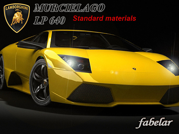 Lamborghini Murcielago LP 640 STD materials 3D Models