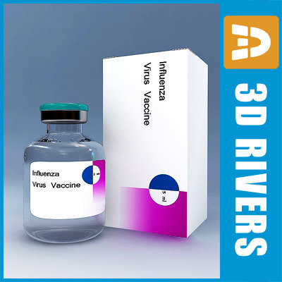 Influenza vaccine by 3DRivers 3D Models