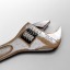 Rusty adjustable wrench