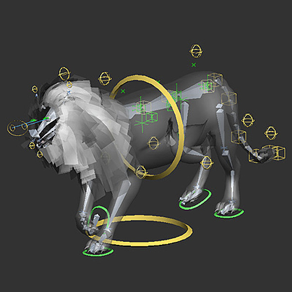 3ds max lion fur - Lion Animated by NONECG
