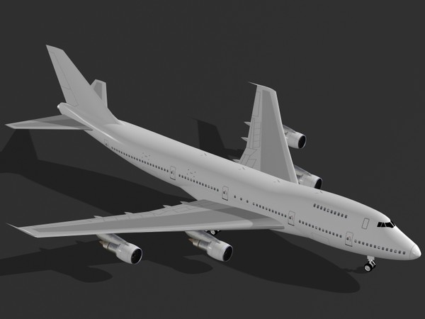 B 747-200 airplane 3D Models