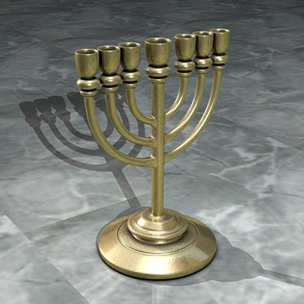 Golden Lampstand (Menorah) - Basic 3D Models