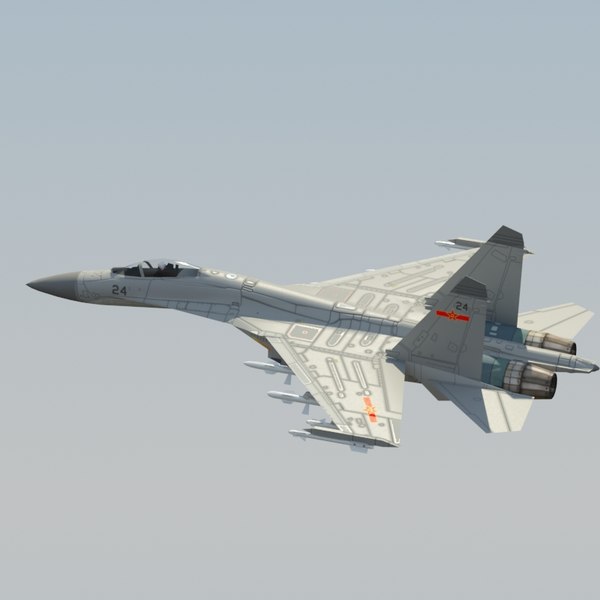 3d plaaf flanker fighter model - J11 Flanker 3DModel by ES3DStudios