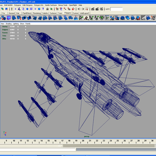 3d plaaf flanker fighter model - J11 Flanker 3DModel by ES3DStudios
