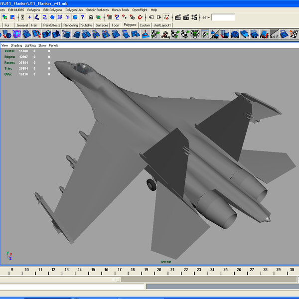 3d plaaf flanker fighter model - J11 Flanker 3DModel by ES3DStudios