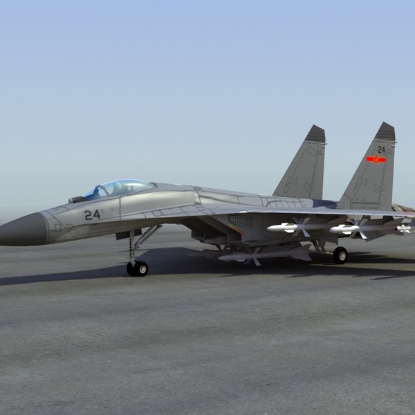 3d plaaf flanker fighter model - J11 Flanker 3DModel by ES3DStudios