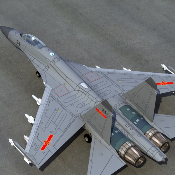 3d plaaf flanker fighter model - J11 Flanker 3DModel by ES3DStudios