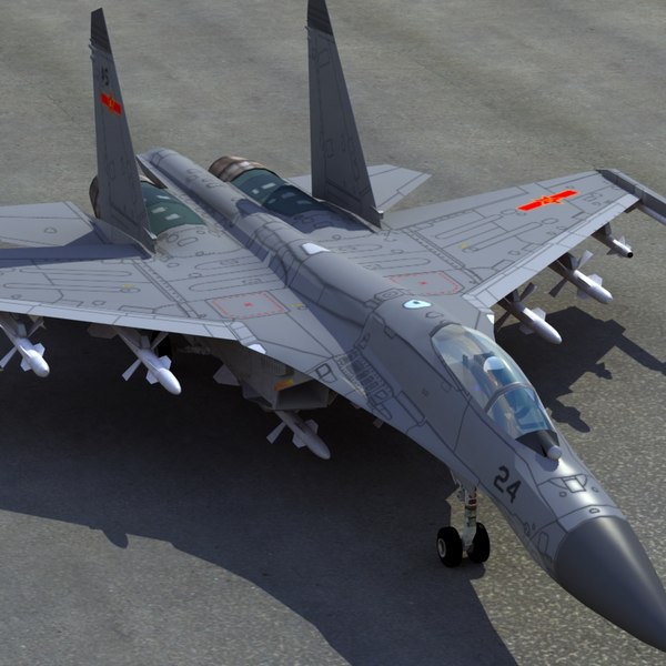 3d plaaf flanker fighter model - J11 Flanker 3DModel by ES3DStudios