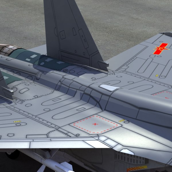3d plaaf flanker fighter model - J11 Flanker 3DModel by ES3DStudios