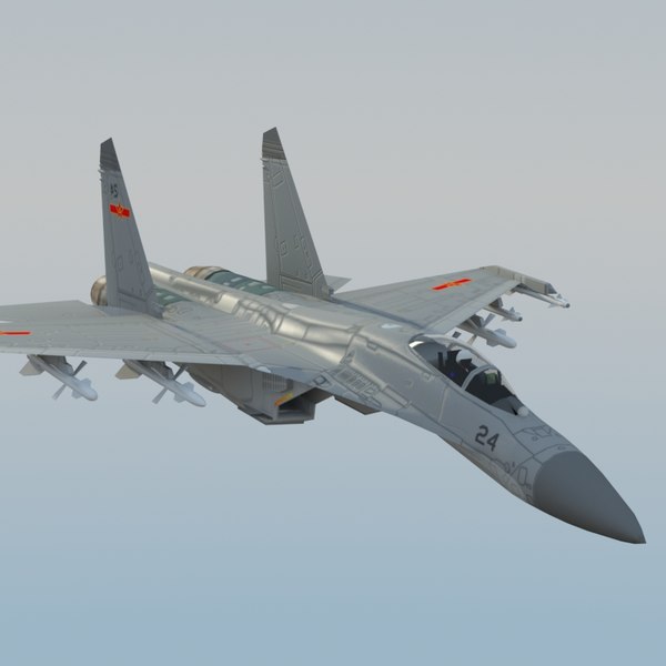 3d plaaf flanker fighter model - J11 Flanker 3DModel by ES3DStudios