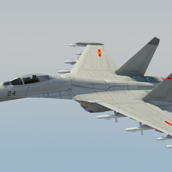 3d plaaf flanker fighter model - J11 Flanker 3DModel by ES3DStudios