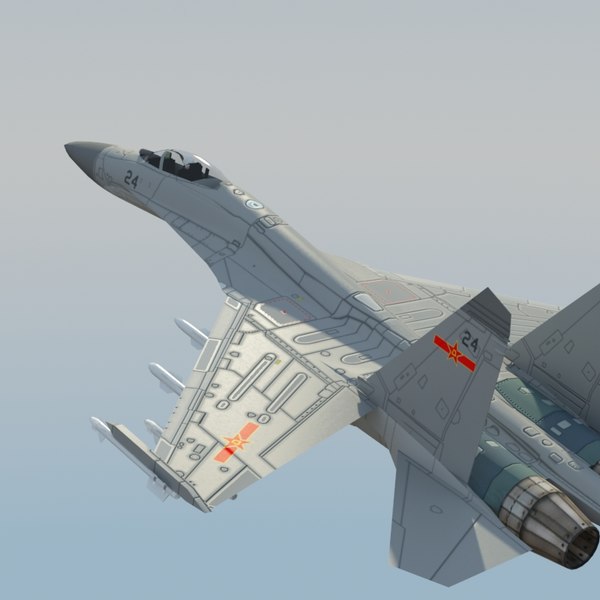 3d plaaf flanker fighter model - J11 Flanker 3DModel by ES3DStudios