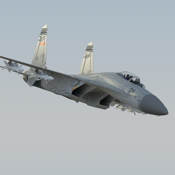 3d plaaf flanker fighter model - J11 Flanker 3DModel by ES3DStudios