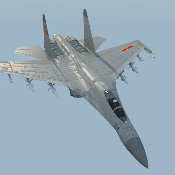 3d plaaf flanker fighter model - J11 Flanker 3DModel by ES3DStudios