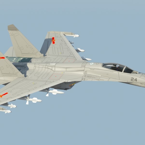 3d plaaf flanker fighter model - J11 Flanker 3DModel by ES3DStudios
