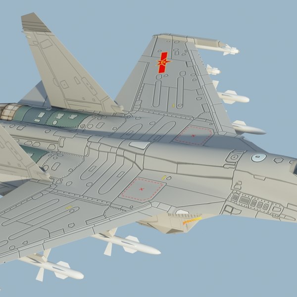 3d plaaf flanker fighter model - J11 Flanker 3DModel by ES3DStudios