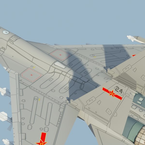 3d plaaf flanker fighter model - J11 Flanker 3DModel by ES3DStudios