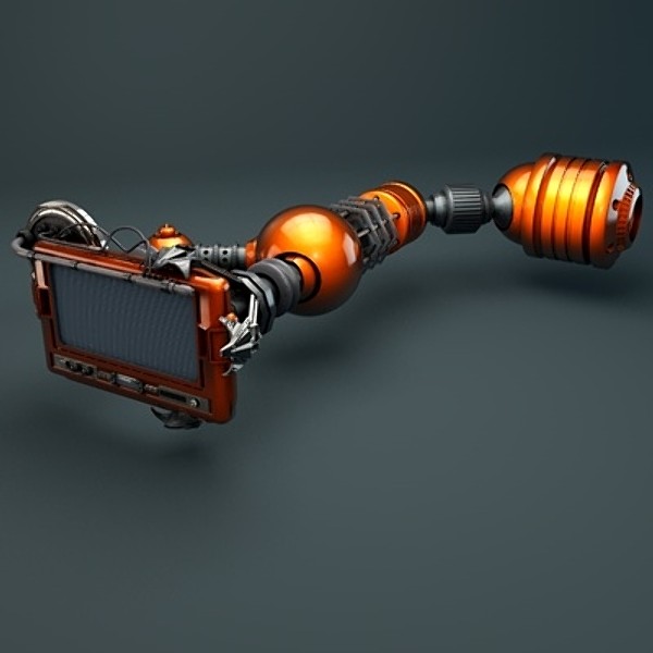futuristic screen arm 3d model - Futuristic Screen Arm by Digital Anarchy