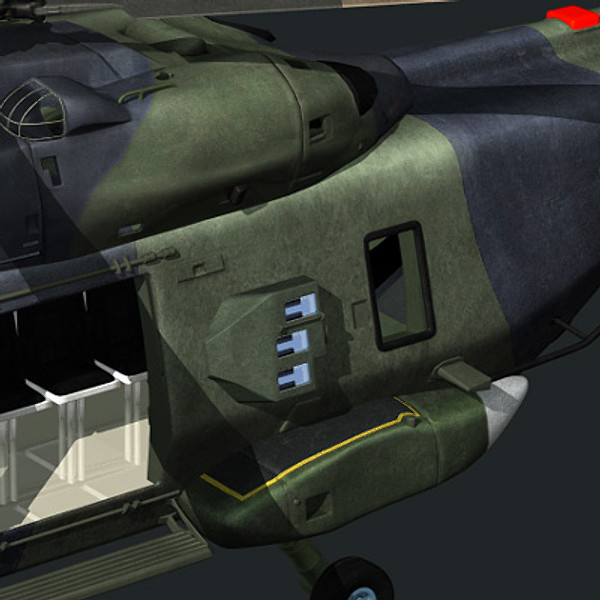 european helicopter nh90 3d model - NH90 helicopter (GER) by earth art