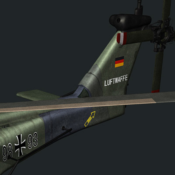 european helicopter nh90 3d model - NH90 helicopter (GER) by earth art