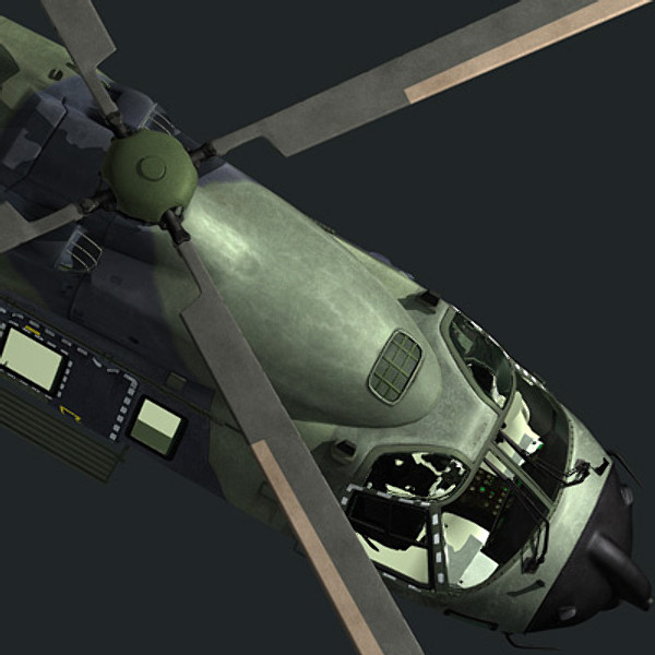 european helicopter nh90 3d model - NH90 helicopter (GER) by earth art