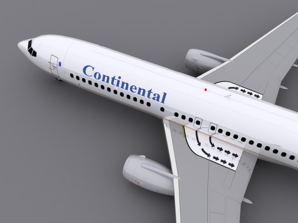 3d aircraft continental model - 737-800 - Continental.max by foxxhound