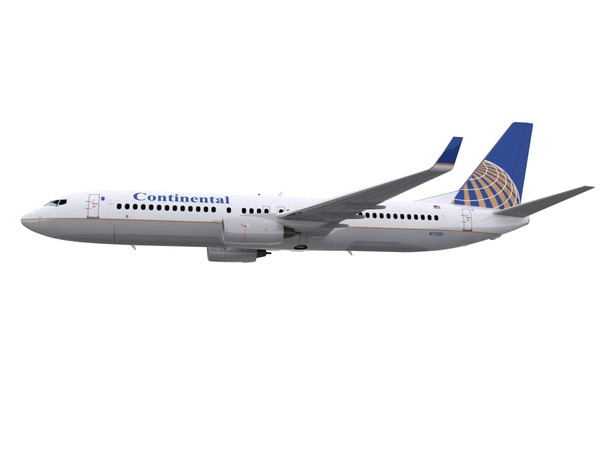 3d aircraft continental model - 737-800 - Continental.max by foxxhound