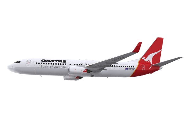 3d aircraft qantas model - 737-800 - Qantas by foxxhound