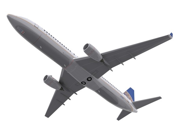 3d aircraft continental model - 737-800 - Continental.max by foxxhound