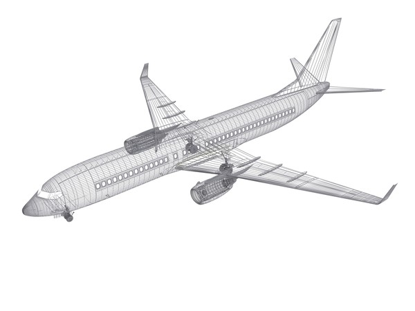 3d aircraft continental model - 737-800 - Continental.max by foxxhound