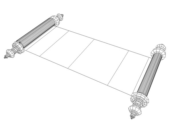3ds max jewish torah 2 - Torah (Papyrus Scroll 2) by Whong