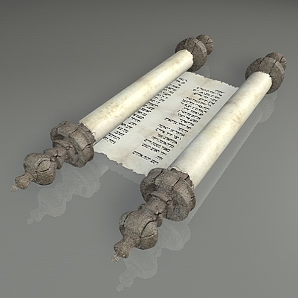 3ds max jewish torah 2 - Torah (Papyrus Scroll 2) by Whong