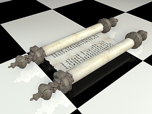 3ds max jewish torah 2 - Torah (Papyrus Scroll 2) by Whong