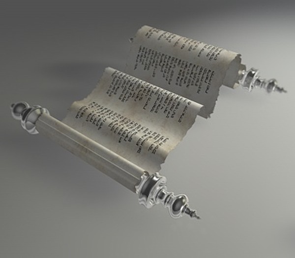 3ds max jewish torah 2 - Torah (Papyrus Scroll 2) by Whong