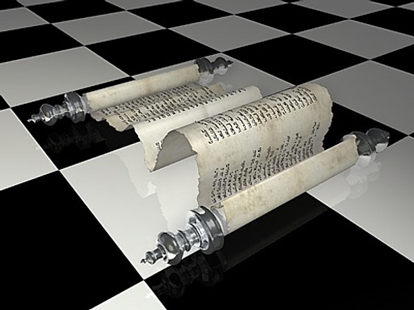3ds max jewish torah 2 - Torah (Papyrus Scroll 2) by Whong