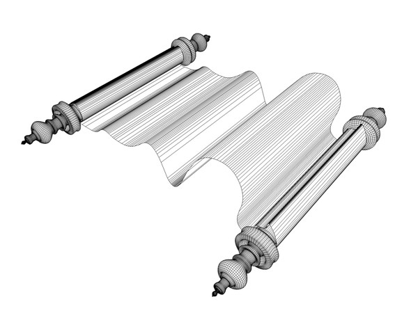 3ds max jewish torah 2 - Torah (Papyrus Scroll 2) by Whong