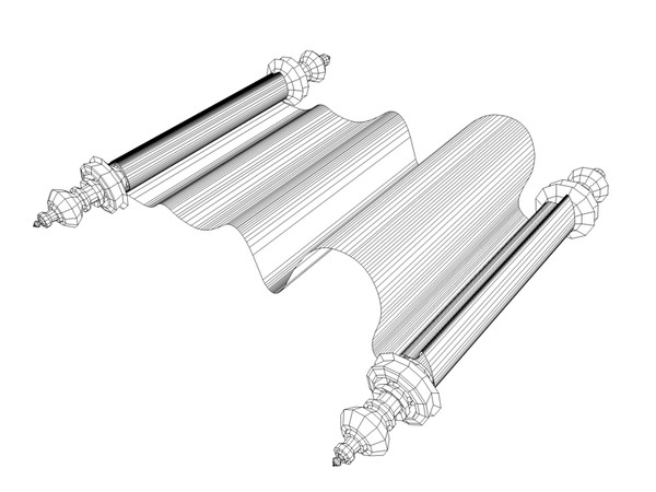3ds max jewish torah 2 - Torah (Papyrus Scroll 2) by Whong